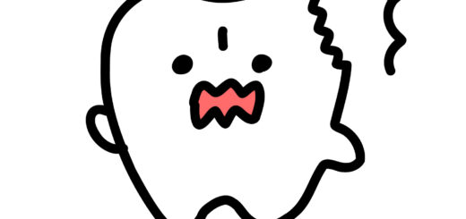 イラスト素材:欠けた歯くん