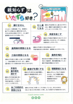 親知らずが原因で起こる、むし歯や歯周病、歯並びの悪化などのトラブルを解説する